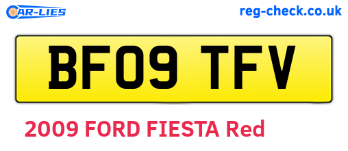 BF09TFV are the vehicle registration plates.