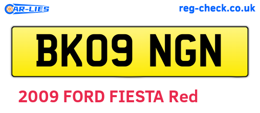 BK09NGN are the vehicle registration plates.