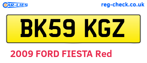BK59KGZ are the vehicle registration plates.