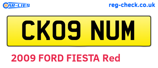 CK09NUM are the vehicle registration plates.