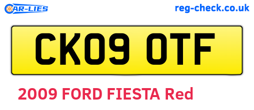 CK09OTF are the vehicle registration plates.