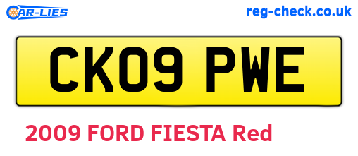 CK09PWE are the vehicle registration plates.