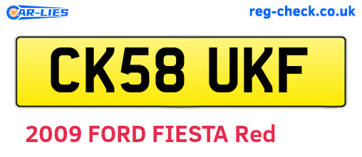 CK58UKF are the vehicle registration plates.