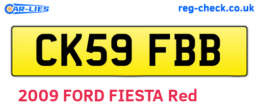 CK59FBB are the vehicle registration plates.