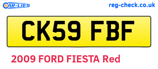 CK59FBF are the vehicle registration plates.