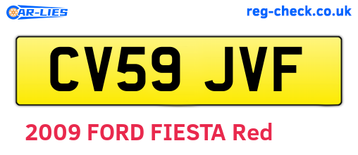 CV59JVF are the vehicle registration plates.