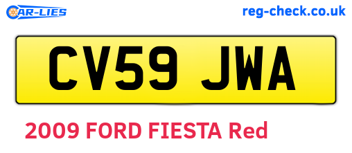 CV59JWA are the vehicle registration plates.