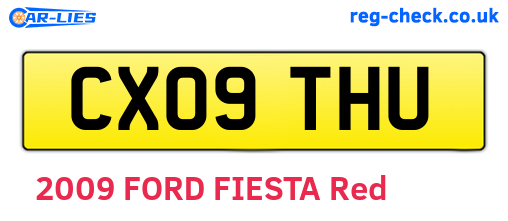 CX09THU are the vehicle registration plates.