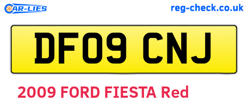 DF09CNJ are the vehicle registration plates.