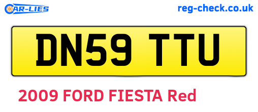 DN59TTU are the vehicle registration plates.
