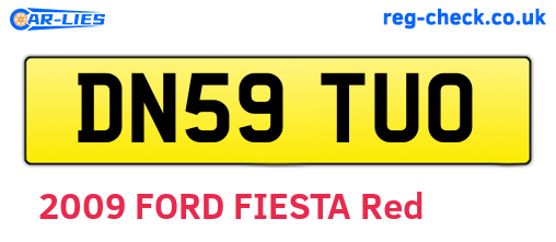 DN59TUO are the vehicle registration plates.