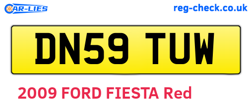 DN59TUW are the vehicle registration plates.