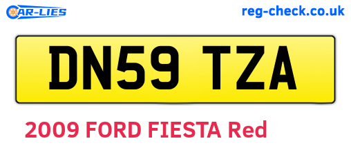 DN59TZA are the vehicle registration plates.