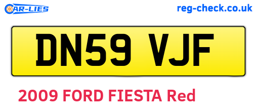 DN59VJF are the vehicle registration plates.