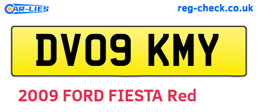 DV09KMY are the vehicle registration plates.