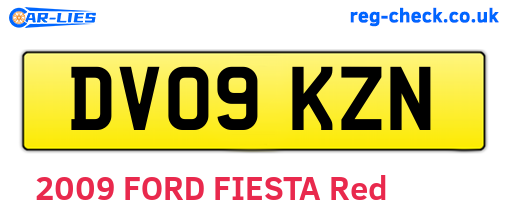 DV09KZN are the vehicle registration plates.