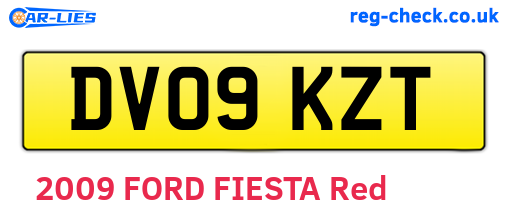 DV09KZT are the vehicle registration plates.