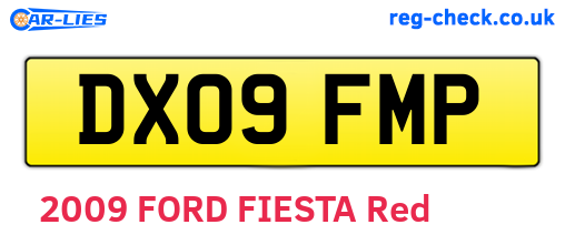 DX09FMP are the vehicle registration plates.