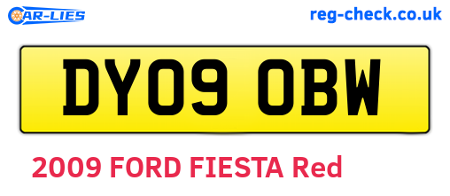 DY09OBW are the vehicle registration plates.