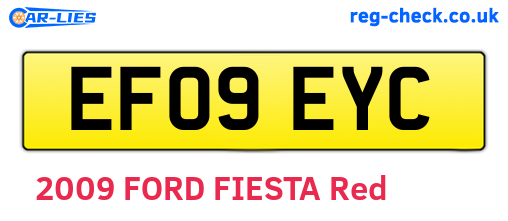 EF09EYC are the vehicle registration plates.
