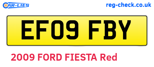 EF09FBY are the vehicle registration plates.