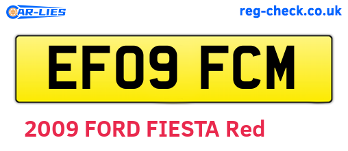 EF09FCM are the vehicle registration plates.