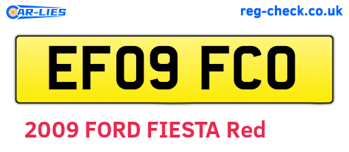 EF09FCO are the vehicle registration plates.