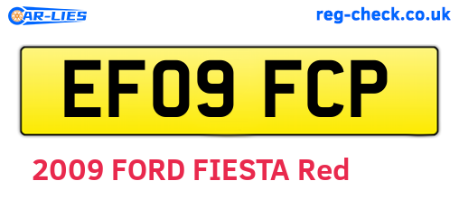 EF09FCP are the vehicle registration plates.
