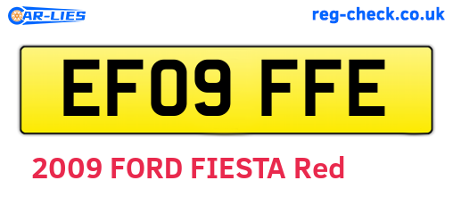 EF09FFE are the vehicle registration plates.