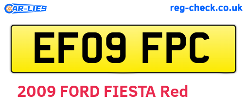 EF09FPC are the vehicle registration plates.