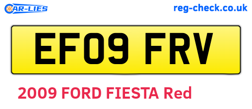EF09FRV are the vehicle registration plates.