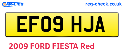 EF09HJA are the vehicle registration plates.