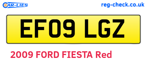 EF09LGZ are the vehicle registration plates.