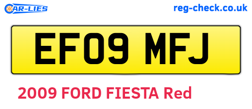 EF09MFJ are the vehicle registration plates.