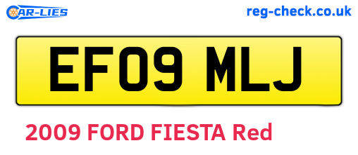 EF09MLJ are the vehicle registration plates.