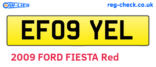 EF09YEL are the vehicle registration plates.