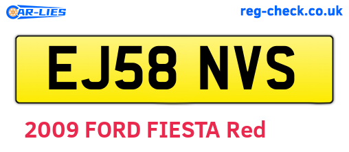 EJ58NVS are the vehicle registration plates.