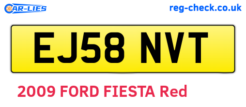 EJ58NVT are the vehicle registration plates.
