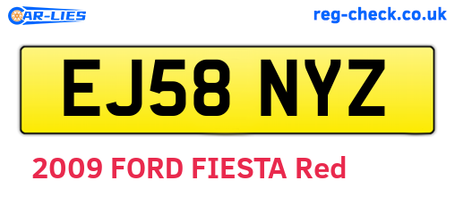 EJ58NYZ are the vehicle registration plates.