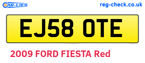 EJ58OTE are the vehicle registration plates.