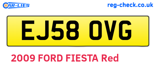 EJ58OVG are the vehicle registration plates.