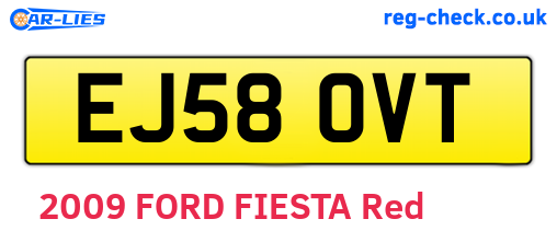 EJ58OVT are the vehicle registration plates.