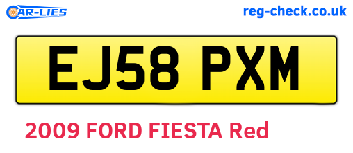 EJ58PXM are the vehicle registration plates.