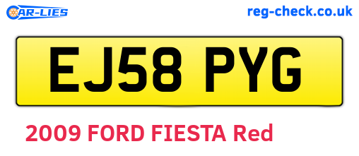 EJ58PYG are the vehicle registration plates.