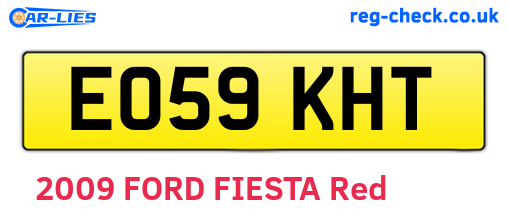 EO59KHT are the vehicle registration plates.