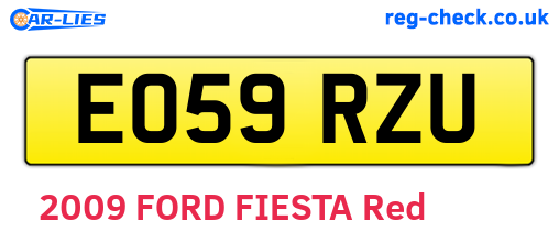 EO59RZU are the vehicle registration plates.
