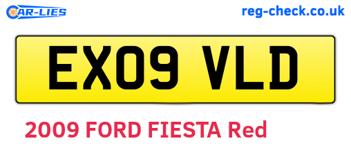 EX09VLD are the vehicle registration plates.