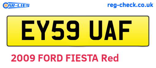 EY59UAF are the vehicle registration plates.
