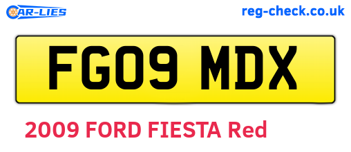 FG09MDX are the vehicle registration plates.
