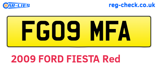FG09MFA are the vehicle registration plates.
